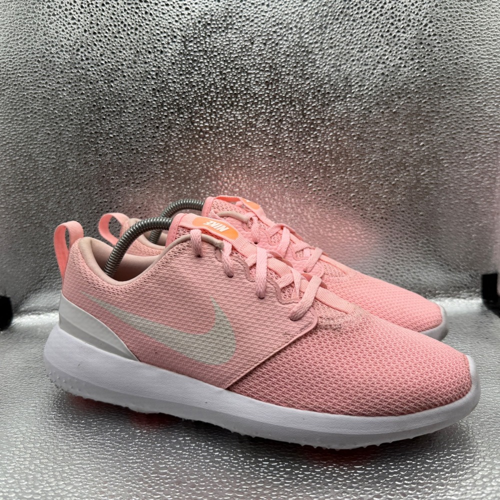 Size 10 Nike‎ Roshe G Golf Shoes Womens Pink Good AA1851-600 Spikeless Mesh